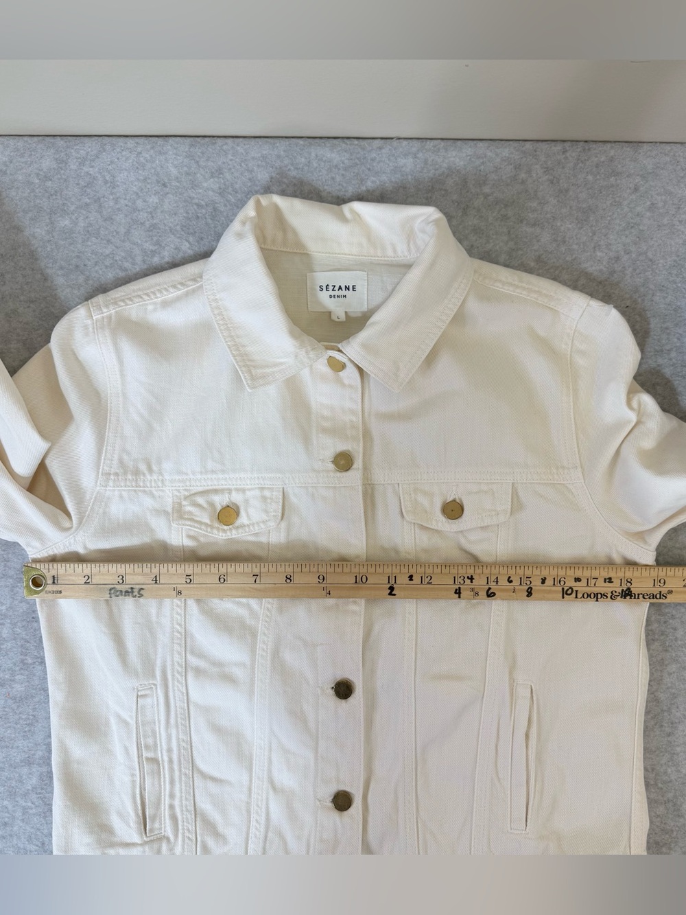 SéZane Denim Trucker Jacket size Large - Picture 11 of 15